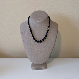 NWT Macys Black Jewel Necklace